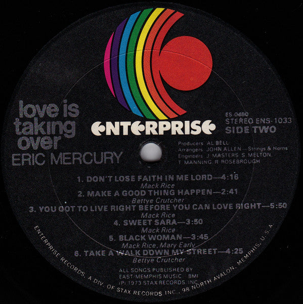 Eric Mercury ~ Love Is Taking Over (Vinyl) - Djungel & Jazz