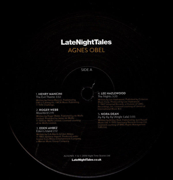 Agnes Obel ~ LateNightTales (Vinyl) - Djungel & Jazz