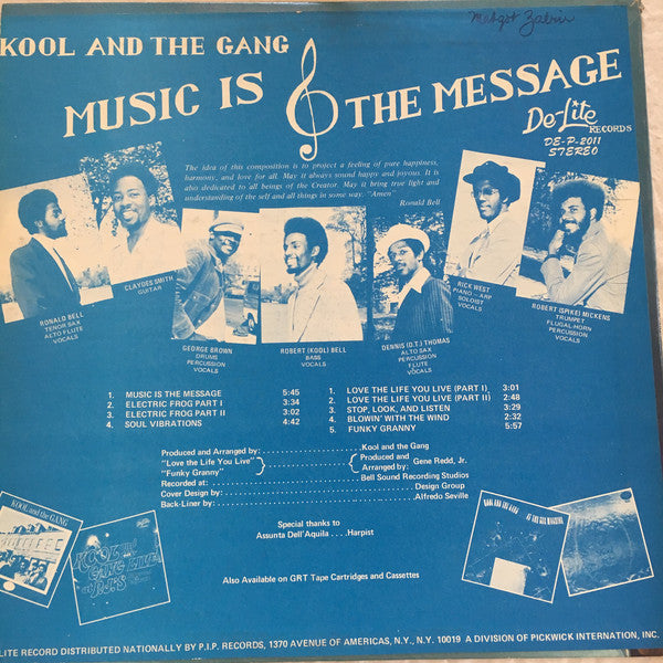 Kool & The Gang ~ Music Is The Message (Vinyl) - Djungel & Jazz