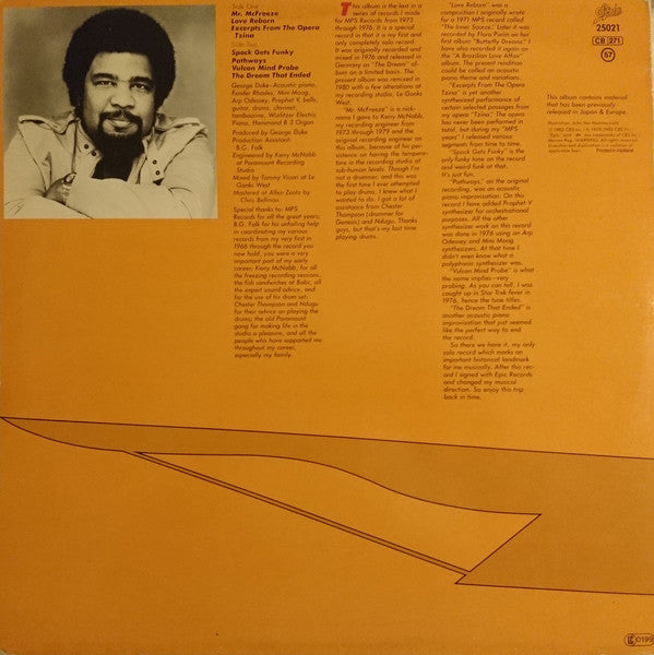 George Duke : The 1976 Solo Keyboard Album (LP, Album)