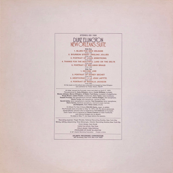 Duke Ellington ~ New Orleans Suite (Vinyl) - Djungel & Jazz