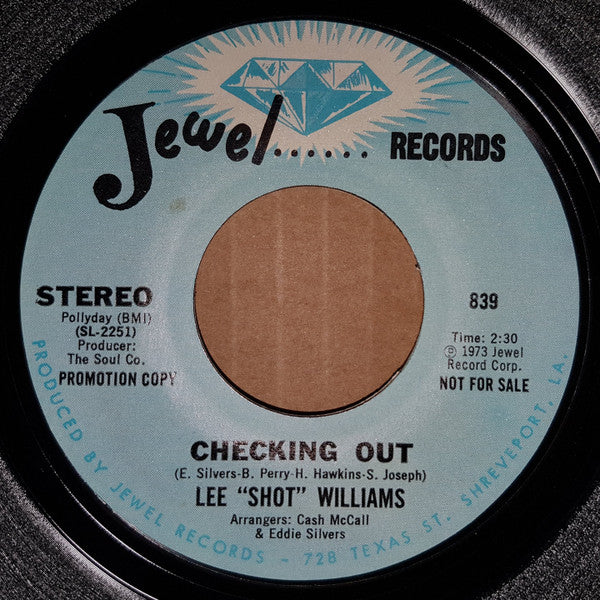 Lee Shot Williams ~ Checking Out / Baby, Baby (Vinyl) - Djungel & Jazz