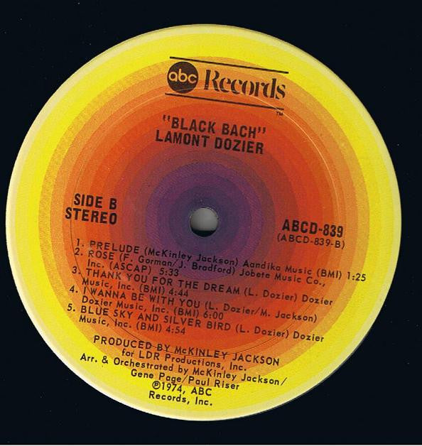 Lamont Dozier : Black Bach (LP, Album, Pit)