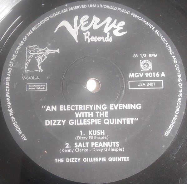 Dizzy Gillespie Quintet ~ An Electrifying Evening With The Dizzy Gillespie Quintet (Vinyl) - Djungel & Jazz