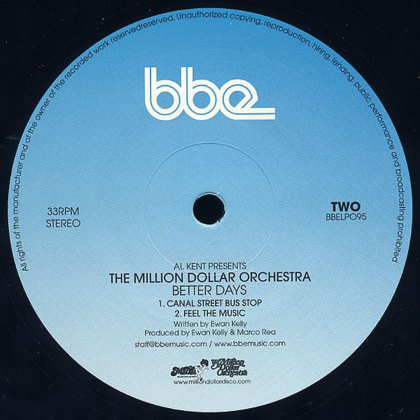 Al Kent Presents Million Dollar Orchestra ~ Better Days (Vinyl) - Djungel & Jazz
