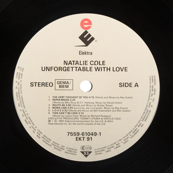 Natalie Cole ~ Unforgettable With Love (Vinyl) - Djungel & Jazz