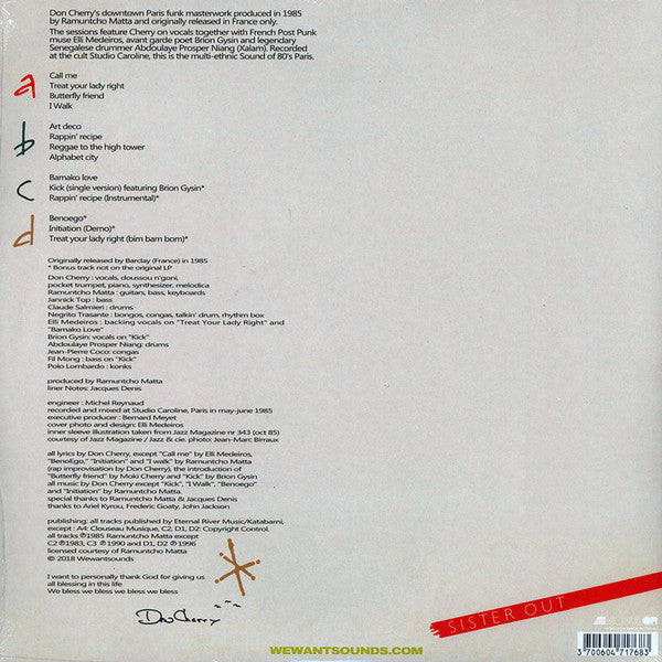 Don Cherry ~ Home Boy, Sister Out (Vinyl) - Djungel & Jazz