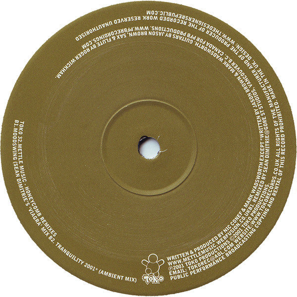 Mettle Music ~ Honeycomb (Remixes) (Vinyl) - Djungel & Jazz