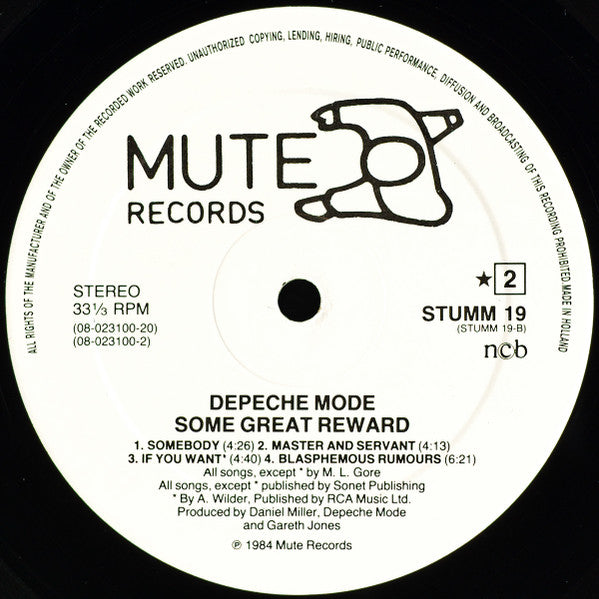 Depeche Mode : Some Great Reward (LP, Album)