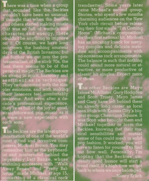 The Beckies ~ The Beckies (Vinyl) - Djungel & Jazz