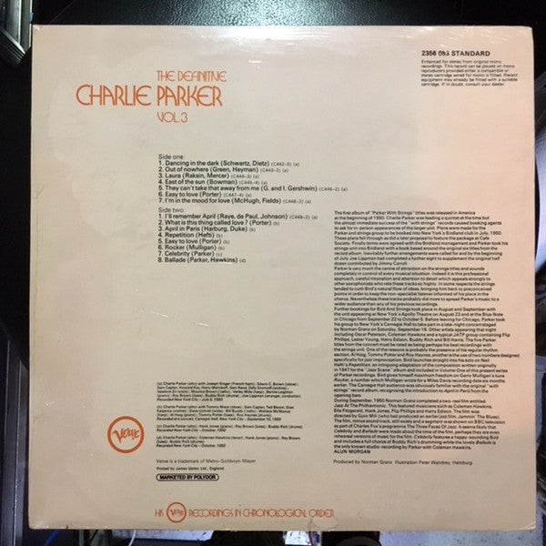 Charlie Parker ~ The Definitive Charlie Parker Vol. 3 (Vinyl) - Djungel & Jazz