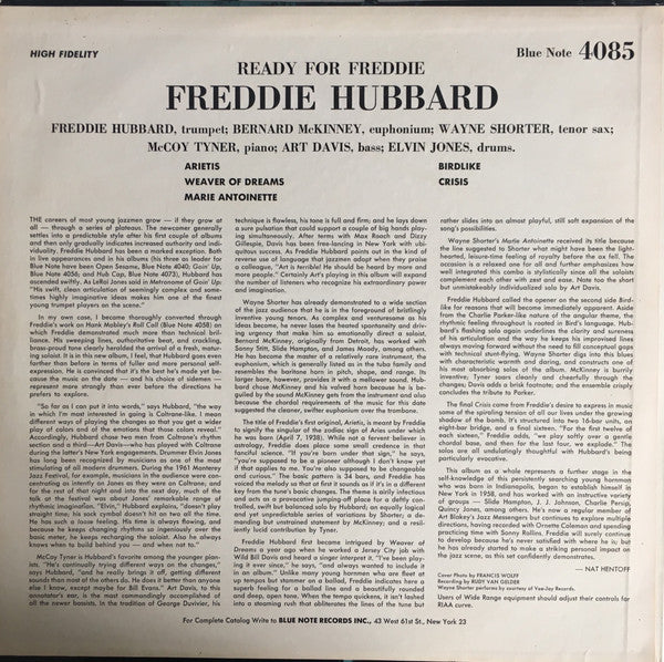 Freddie Hubbard : Ready For Freddie (LP, Album, RP)