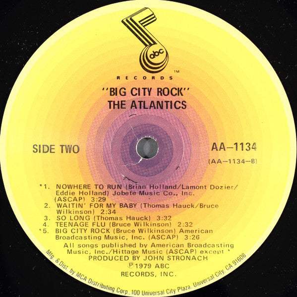 The Atlantics (3) : Big City Rock (LP, Album, Glo)