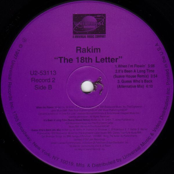 Rakim ~ The 18th Letter (Vinyl) - Djungel & Jazz