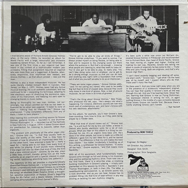 Richard "Groove" Holmes ~ Onsaya Joy (Vinyl) - Djungel & Jazz