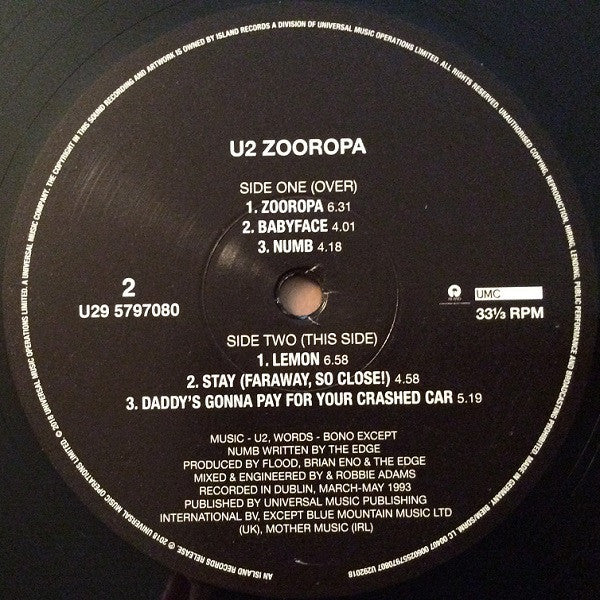 U2 ~ Zooropa (Vinyl) - Djungel & Jazz