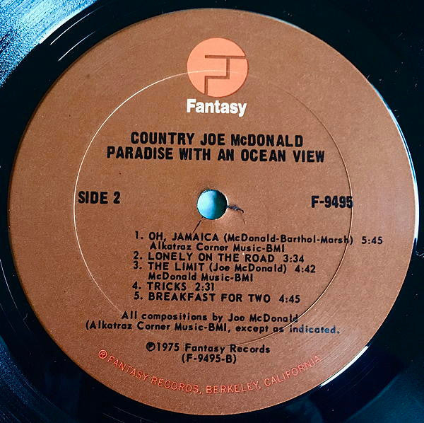 Country Joe McDonald ~ Paradise With An Ocean View (Vinyl) - Djungel & Jazz