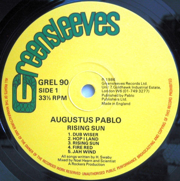 Augustus Pablo : Rising Sun (LP, Album)