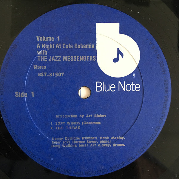 Art Blakey & The Jazz Messengers : At The Cafe Bohemia (Volume 1) (LP, Album, RE, Whi)