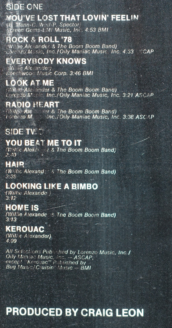 Willie Alexander And The Boom Boom Band ~ Willie Alexander And The Boom Boom Band (Vinyl) - Djungel & Jazz