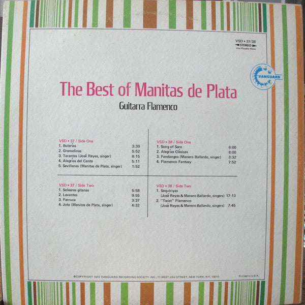 Manitas De Plata ~ The Best Of Manitas De Plata - Guitarra Flamenco (Vinyl) - Djungel & Jazz