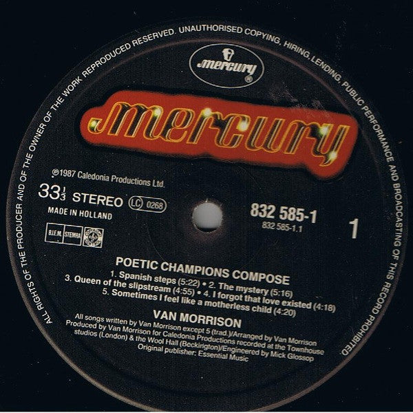 Van Morrison ~ Poetic Champions Compose (Vinyl) - Djungel & Jazz