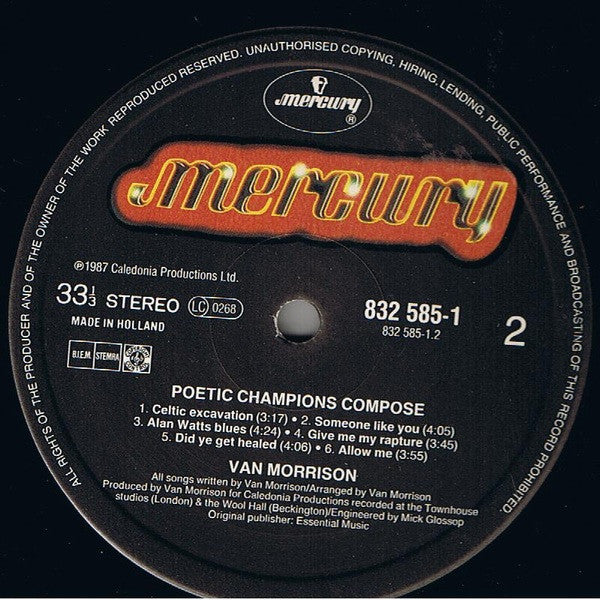 Van Morrison ~ Poetic Champions Compose (Vinyl) - Djungel & Jazz