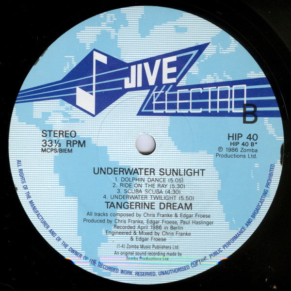 Tangerine Dream ~ Underwater Sunlight (Vinyl) - Djungel & Jazz
