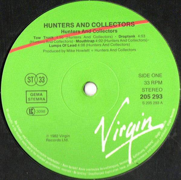 Hunters + Collectors ~ Hunters + Collectors (Vinyl) - Djungel & Jazz