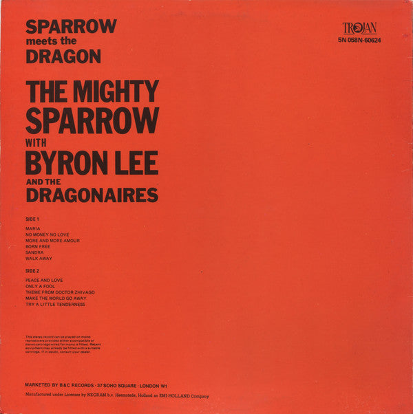 The Mighty Sparrow* With Byron Lee And The Dragonaires : Sparrow Meets The Dragon (LP, Album, RE)