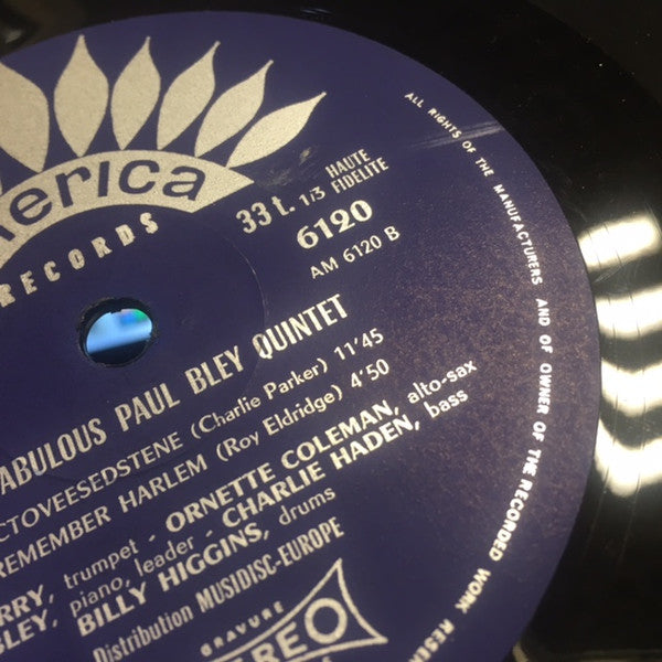 Paul Bley Quintet : The Fabulous Paul Bley Quintet (LP, Album)