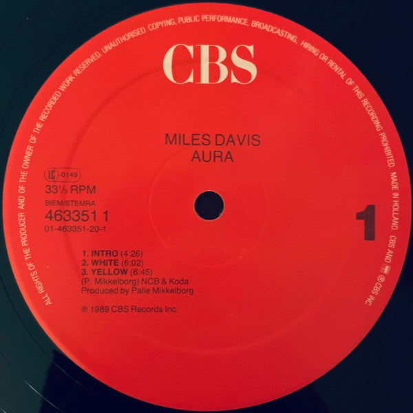 Miles Davis ~ Aura (Vinyl) - Djungel & Jazz