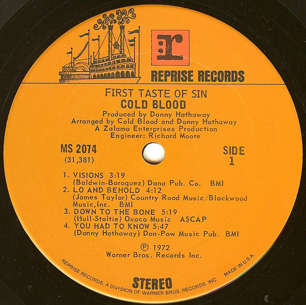 Cold Blood ~ First Taste Of Sin (Vinyl) - Djungel & Jazz