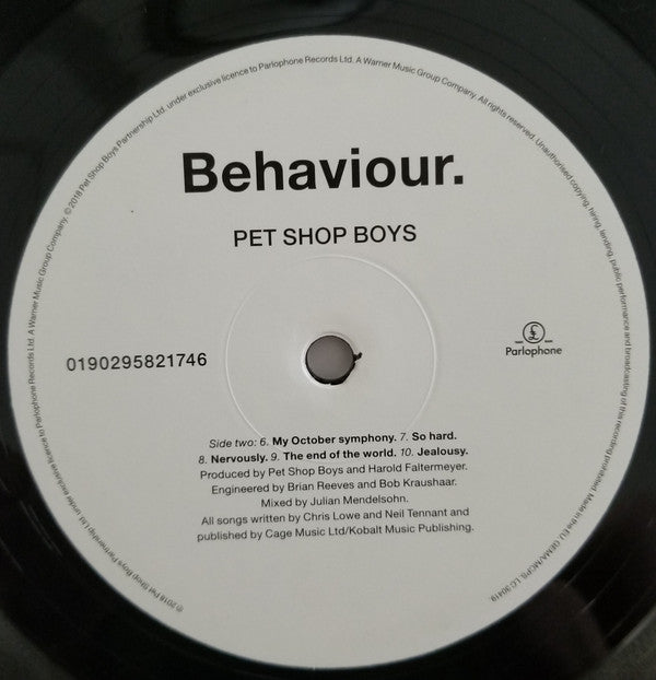 Pet Shop Boys ~ Behaviour. (Vinyl) - Djungel & Jazz