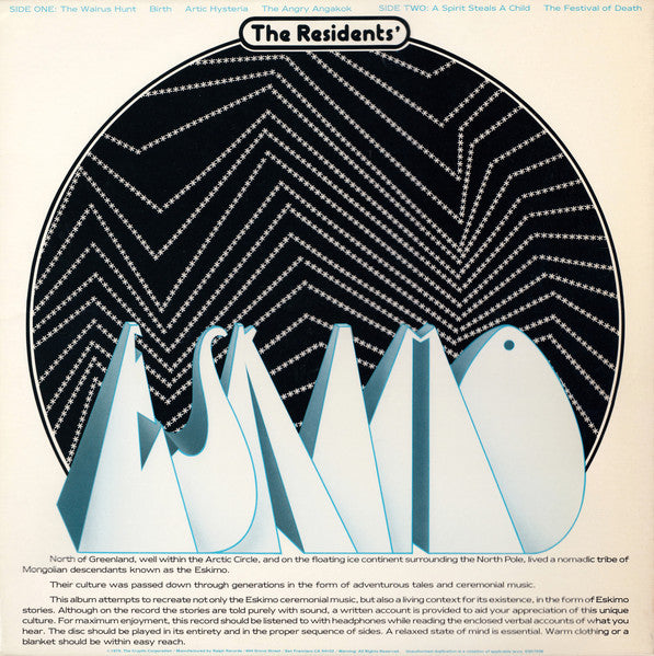 The Residents ~ Eskimo (Vinyl) - Djungel & Jazz
