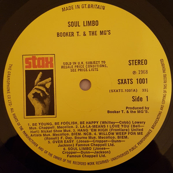 Booker T. And The M.G.'s ~ Soul Limbo (Vinyl) - Djungel & Jazz