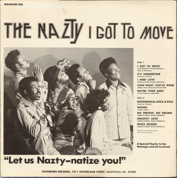 The Nazty ~ I Got To Move (Vinyl) - Djungel & Jazz