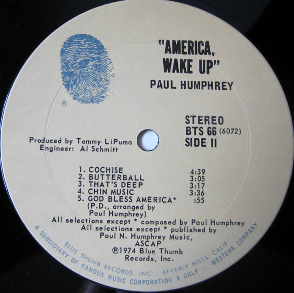 Paul Humphrey : America, Wake Up (LP, Album, Ter)