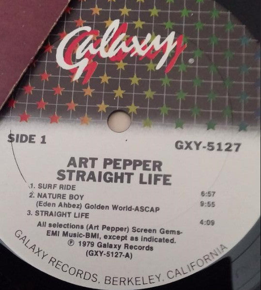 Art Pepper : Straight Life (LP, Album)