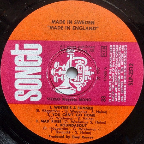 Made In Sweden : Made In England (LP, Album, Gat)
