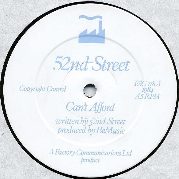 52nd Street ~ Can't Afford (Vinyl) - Djungel & Jazz