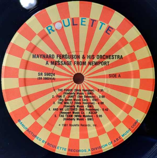 Maynard Ferguson ~ A Message From Newport (Vinyl) - Djungel & Jazz