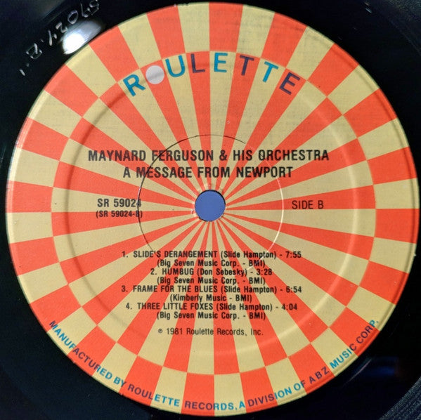 Maynard Ferguson ~ A Message From Newport (Vinyl) - Djungel & Jazz