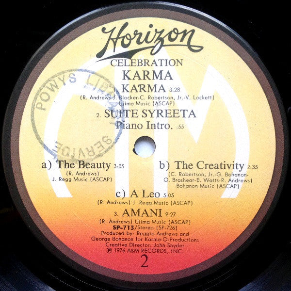 Karma (9) : Celebration (LP, Album, Gat)