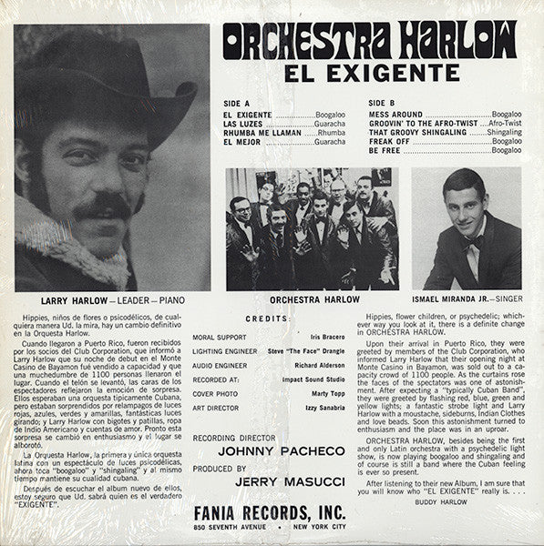 Orchestra Harlow ~ El Exigente (Vinyl) - Djungel & Jazz