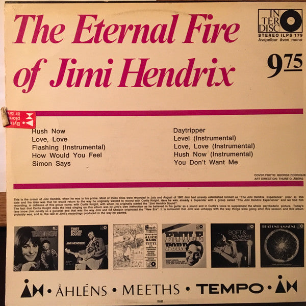 Jimi Hendrix With Curtis Knight ~ The Eternal Fire Of Jimi Hendrix (Vinyl) - Djungel & Jazz