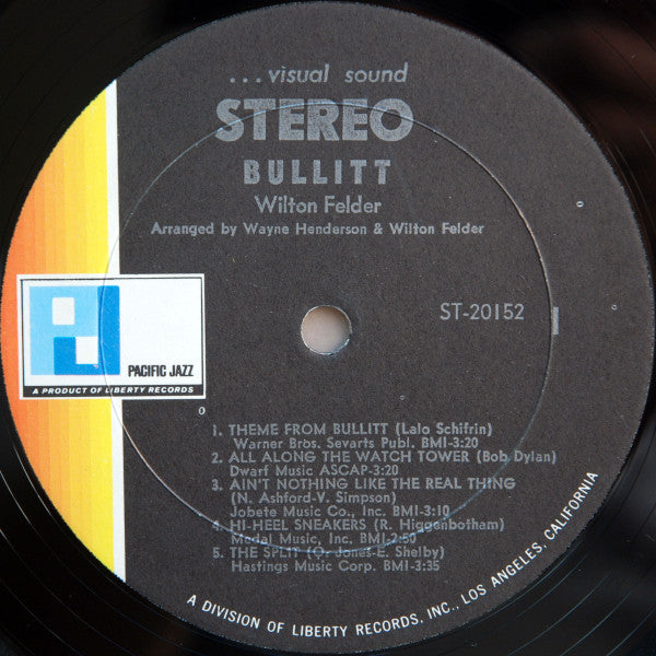 Wilton Felder ~ 'Bullitt' (Vinyl) - Djungel & Jazz