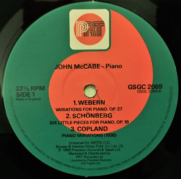 John McCabe ~ Twentieth Century Piano Music (Vinyl) - Djungel & Jazz