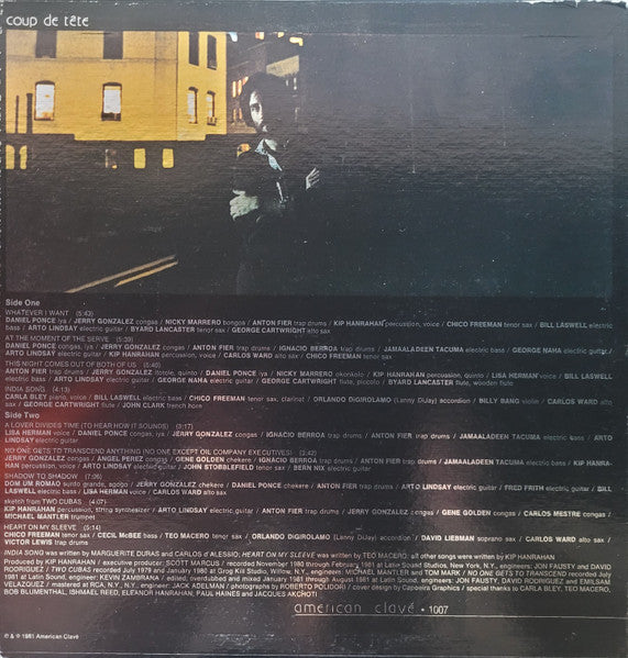 Kip Hanrahan : Coup De Tête (LP, Album)