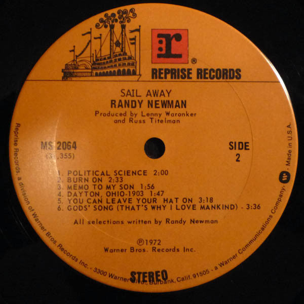 Randy Newman ~ Sail Away (Vinyl) - Djungel & Jazz